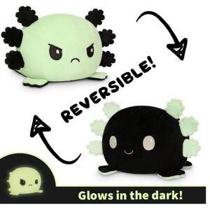 TeeTurtle - The Original Reversible Axolotl Plushie - Glow in the Dark